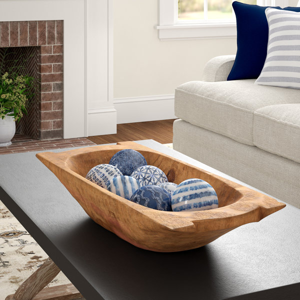 Millwood Pines Valentia Wood Rectangle Decorative Bowl & Reviews Wayfair